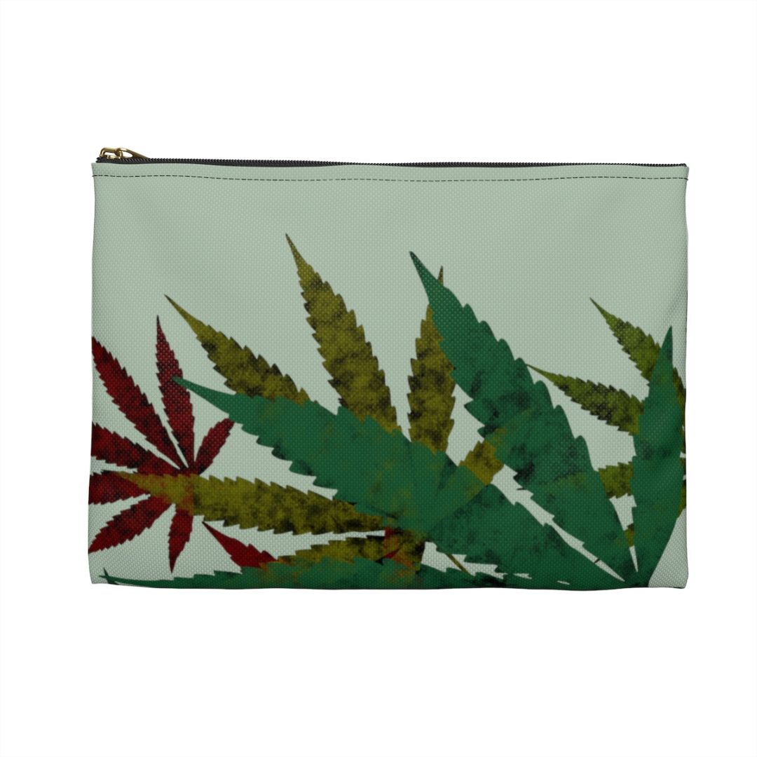 Cannabis Leaf Zip Pouch Jah Children